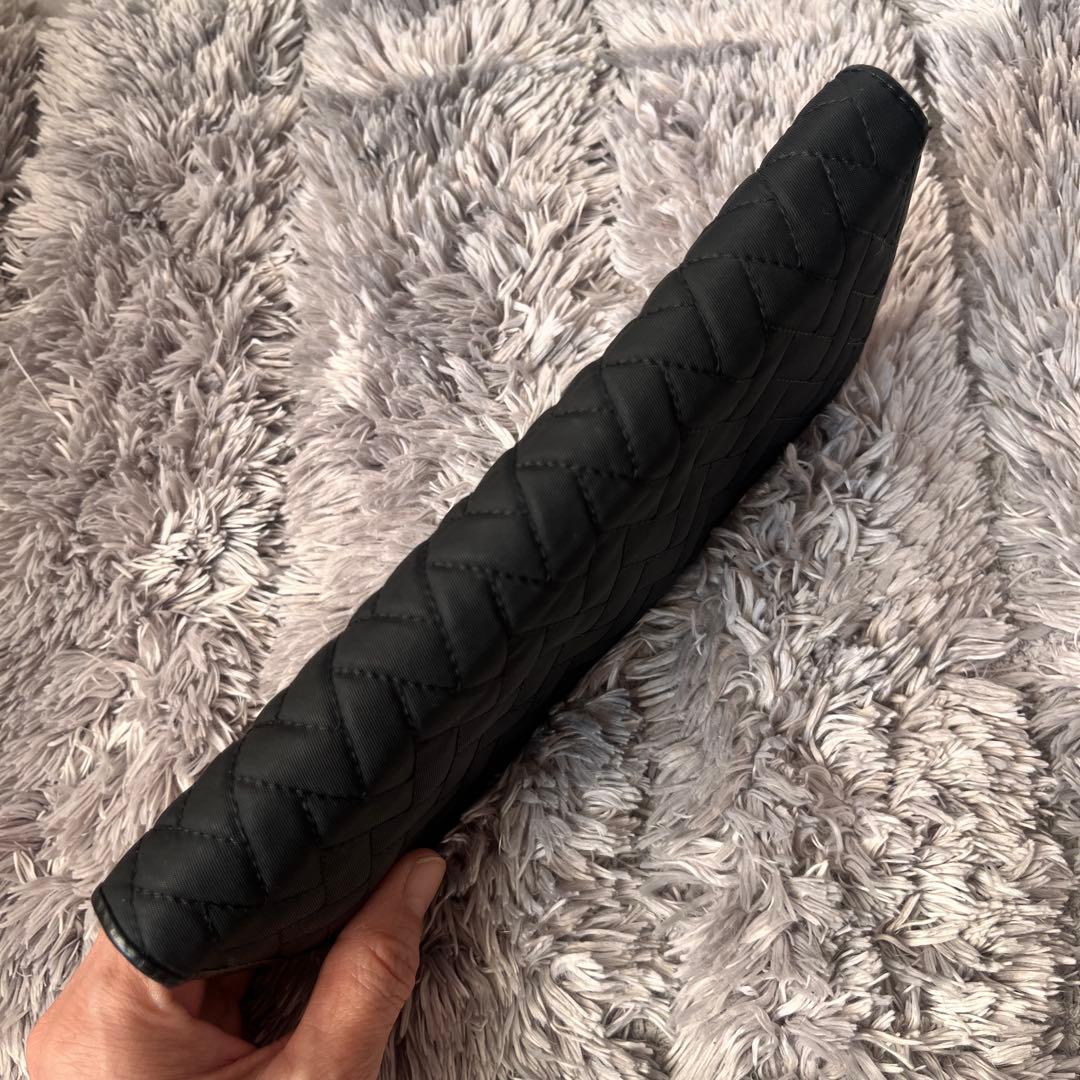 良品✨PRADA 三角ロゴ　テスート　キルティング　ナイロン　長財布　ブラック