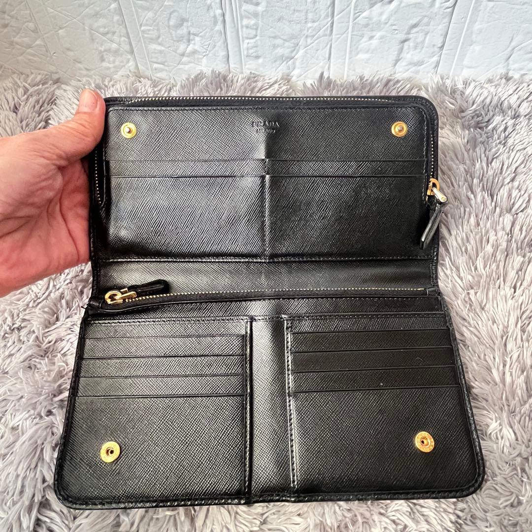 良品✨PRADA 三角ロゴ　テスート　キルティング　ナイロン　長財布　ブラック