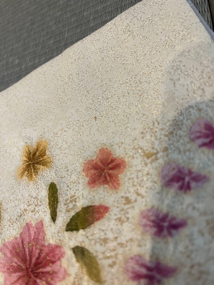 訪問着＋帯セット　金色 紺色　辻ヶ花　作家者　限定セール