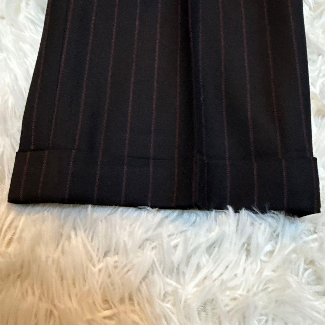 【美品】バーバリーロンドン ダブル スーツセットアップ ストライプ シルク混A6