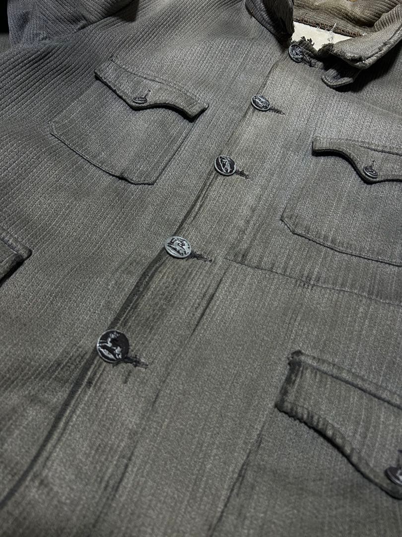 40年代 フランス コットンピケ ハンティング ジャケット