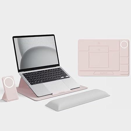 HUANUO ノートPCスタンド 磁気式 4段階角度調整 3in1多機能マット