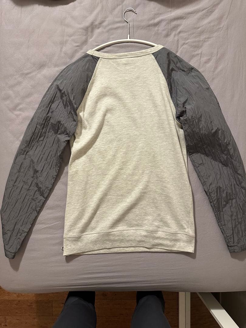 DRIES VAN NOTEN グレー トレーナー S キルティング　切り返し