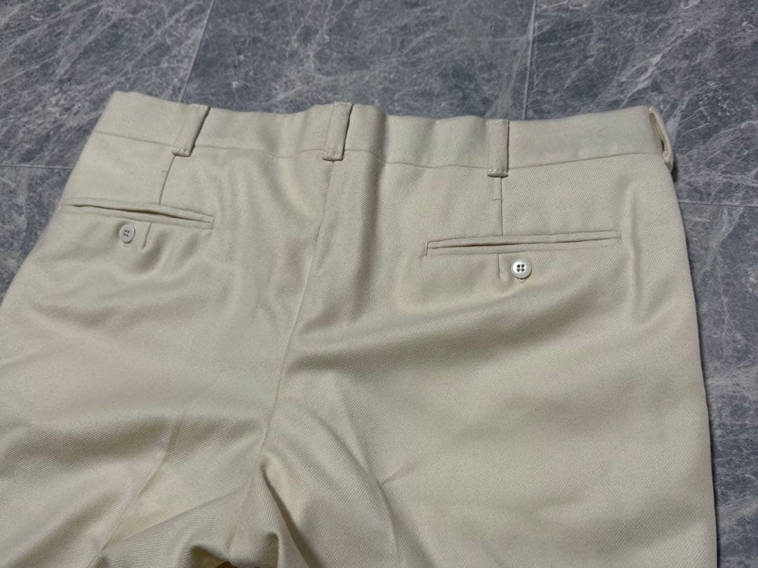 AMBROSI アンブロージ ウール スラックス パンツ オフホワイト XL