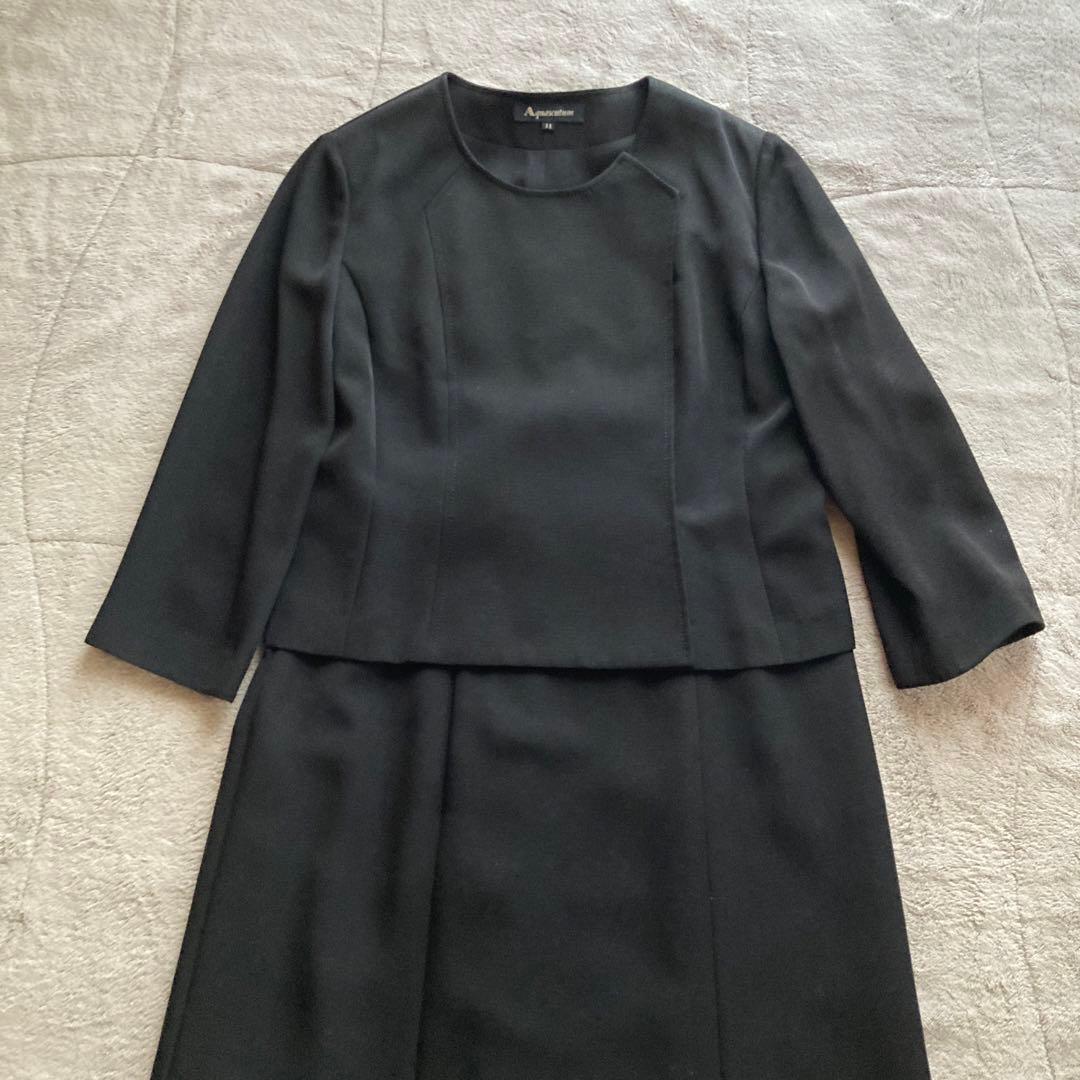 極美品・高級　アクアスキュータム ブラックフォーマル　ワンピースセットアップ