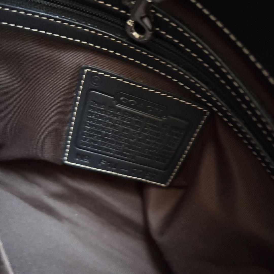 美品　COACH ブラック レザービジネスバッグ　big