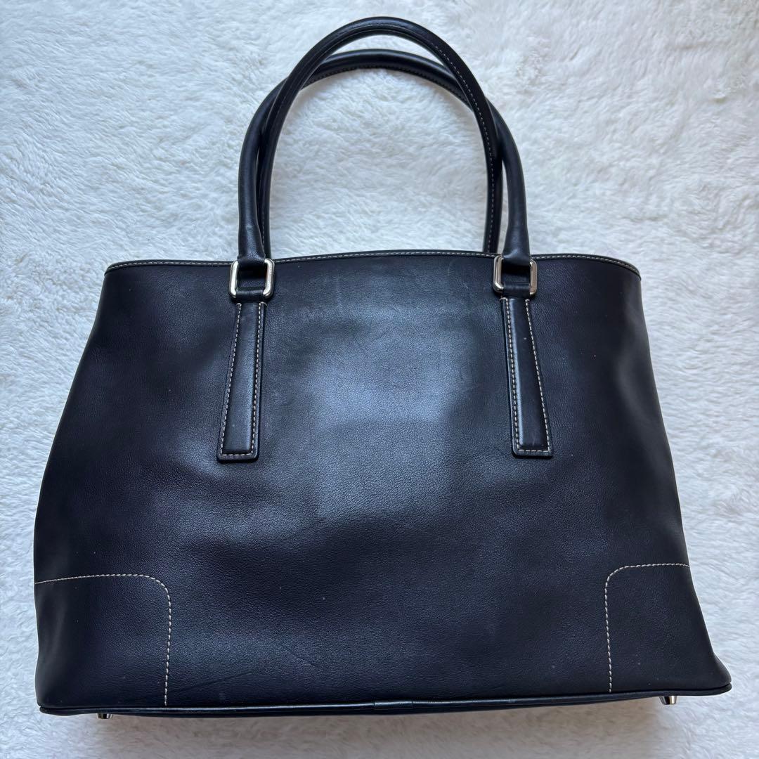 美品　COACH ブラック レザービジネスバッグ　big