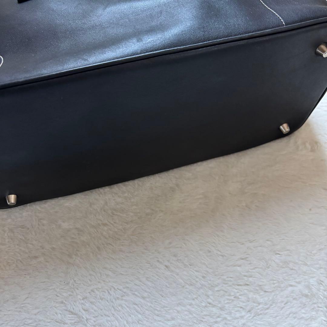 美品　COACH ブラック レザービジネスバッグ　big