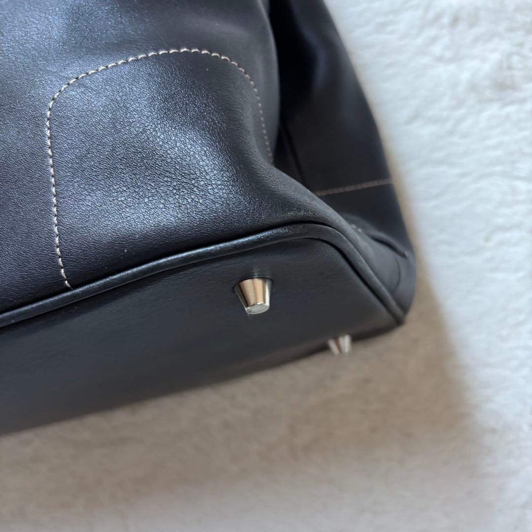 美品　COACH ブラック レザービジネスバッグ　big