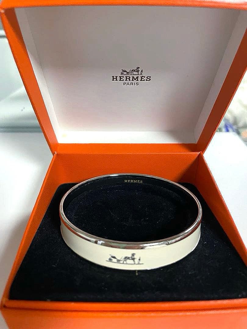 HERMES エルメス エマイユPM メタル カレーシュ ブレスレット バングル