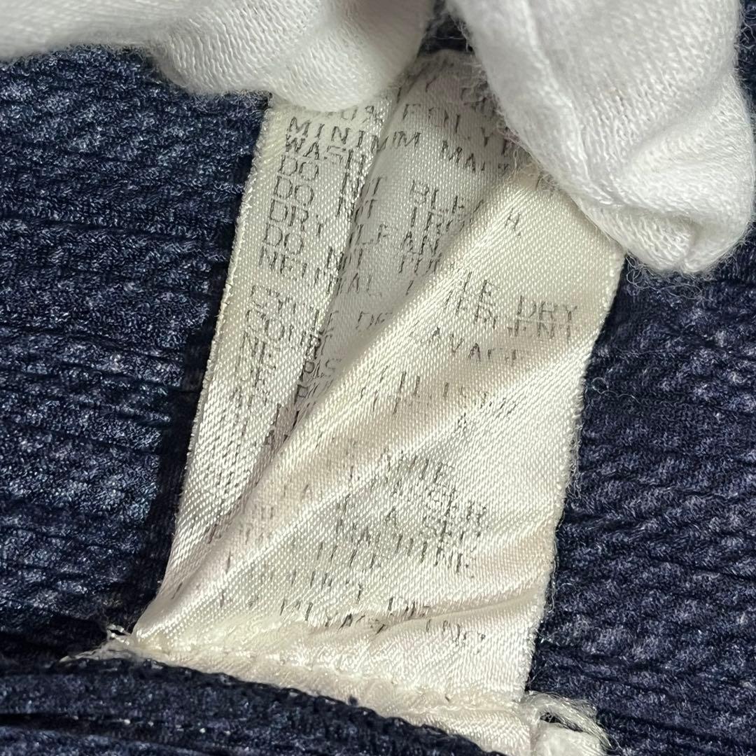 【美品】高級　プリーツプリーズ　ネイビー 長袖タートルネック　3