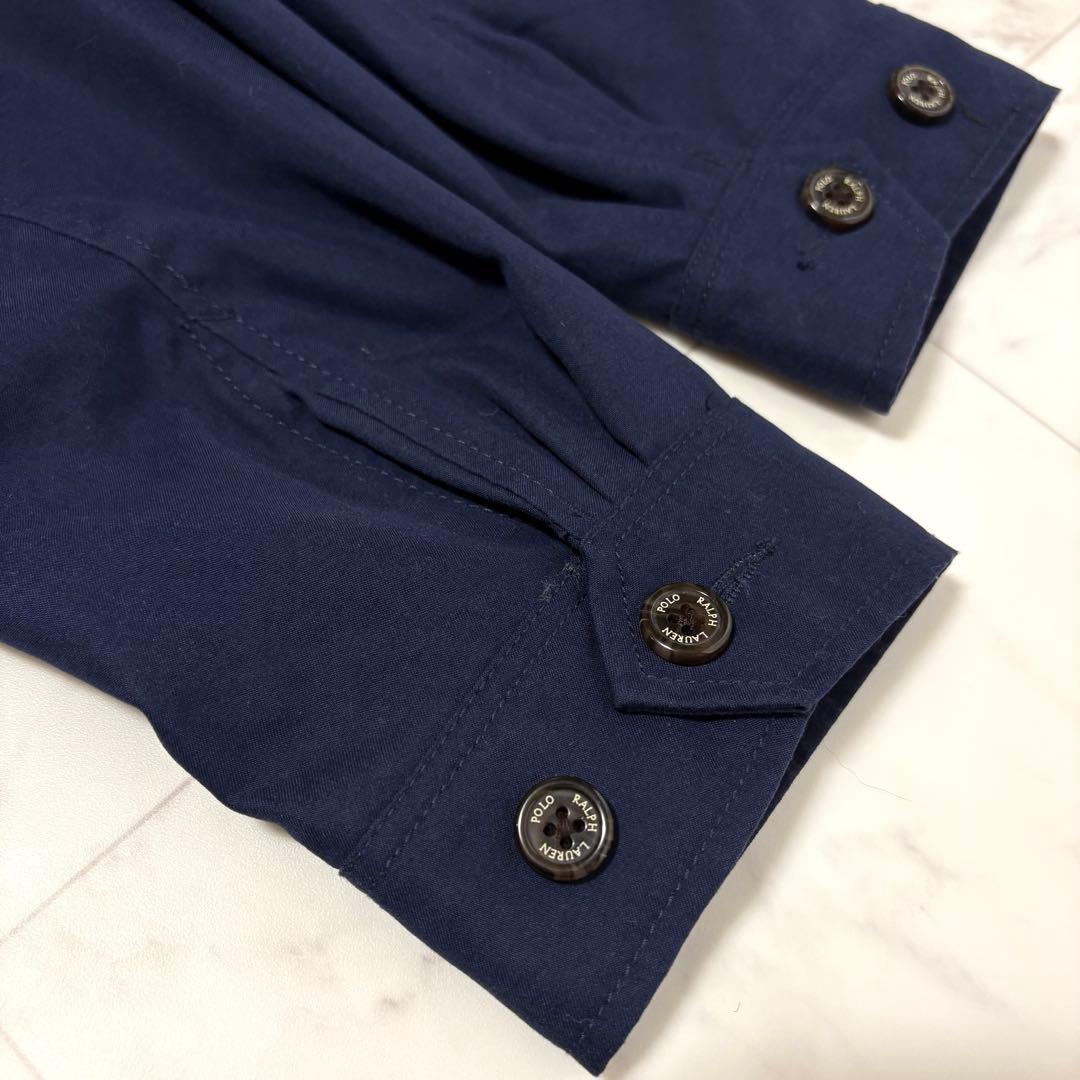 【ラルフローレン】スイングトップ　ナイロンジャケット　洗える　ポニーロゴ　紺