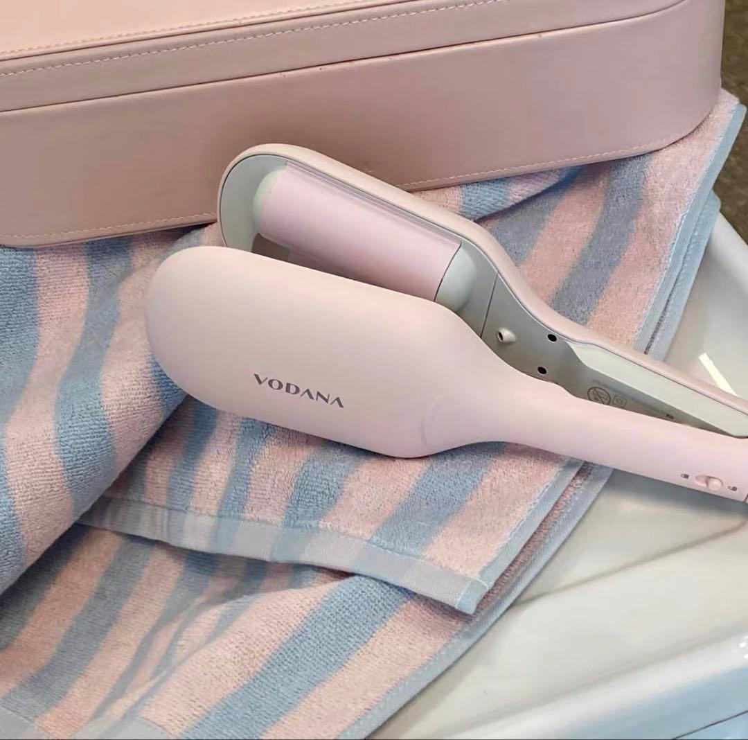 VODANAグローウェーブ アイロン40mmパウダーピンク ヘアアイロン