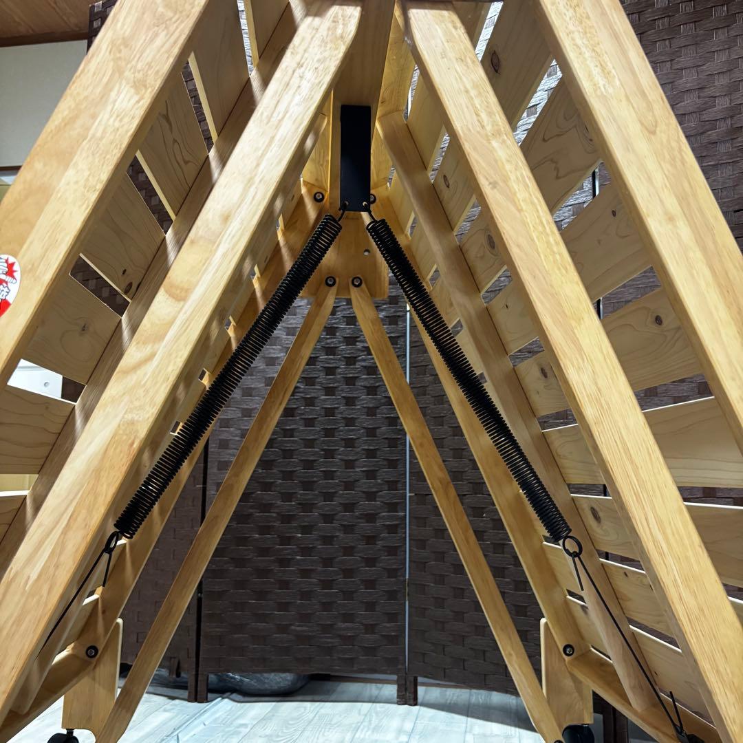 中居木工 折りたたみスノコベッド シングルサイズ　天然木