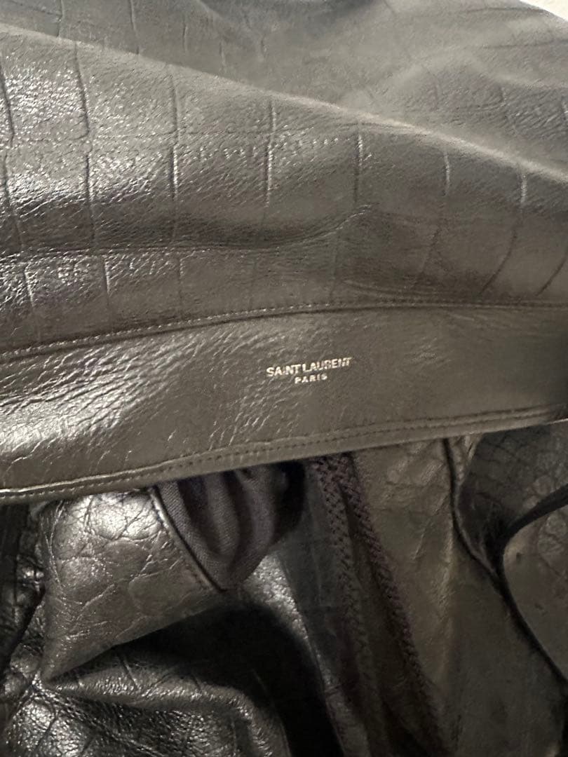 冒険野郎SAINT LAURENTリュック クロコ型押し