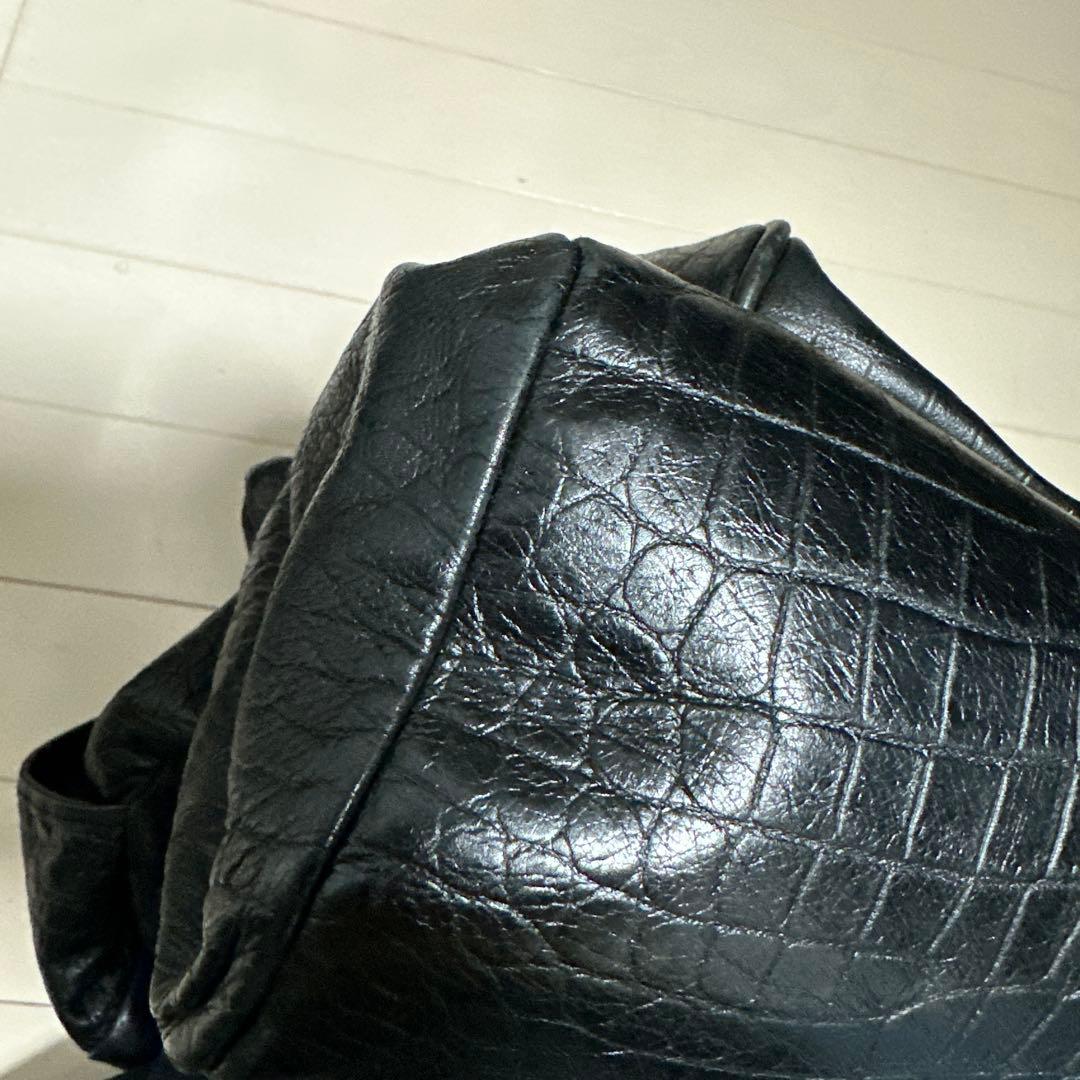 冒険野郎SAINT LAURENTリュック クロコ型押し