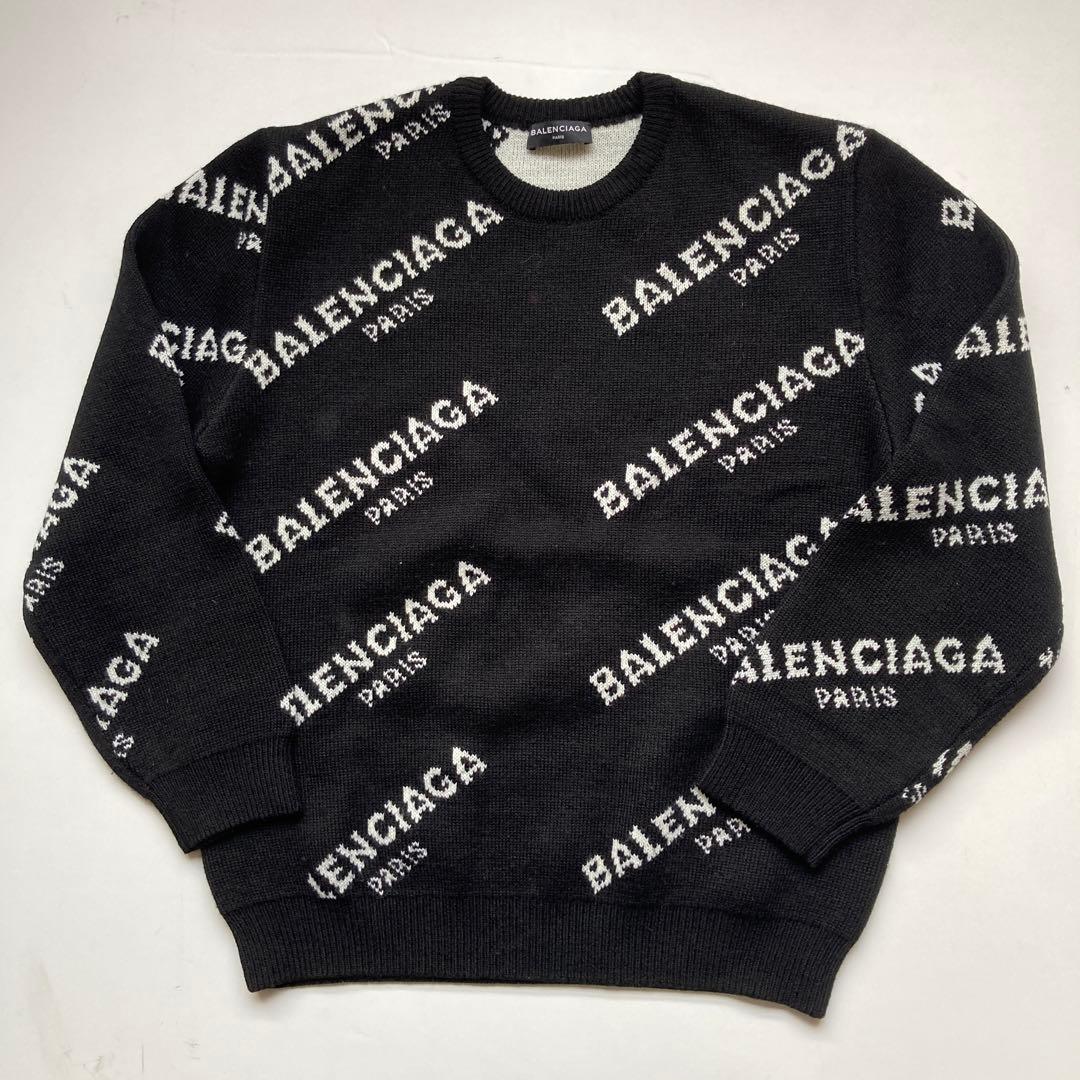 トップス BALENCIAGA black sweater ez