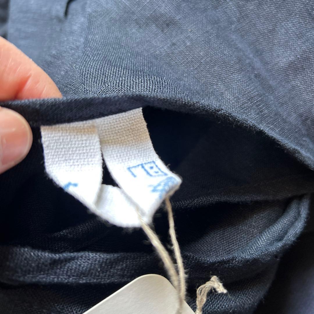 fog リネン エプロン　紺色