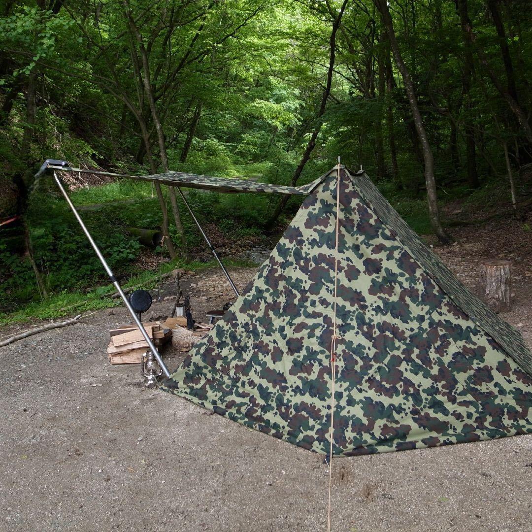 デッド ルーマニア軍幕 希少 アメーバカモ デットストック M47 2枚セット