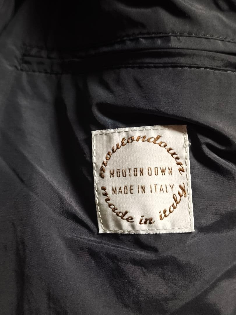 美品　EMMETI DONKEY ムートンダウンベスト　ブラック　サイズ46