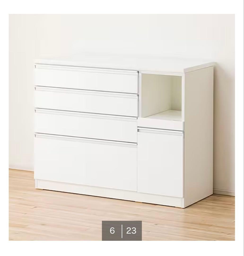 【美品】ニトリ　キッチンカウンター　ソフトクローズ付