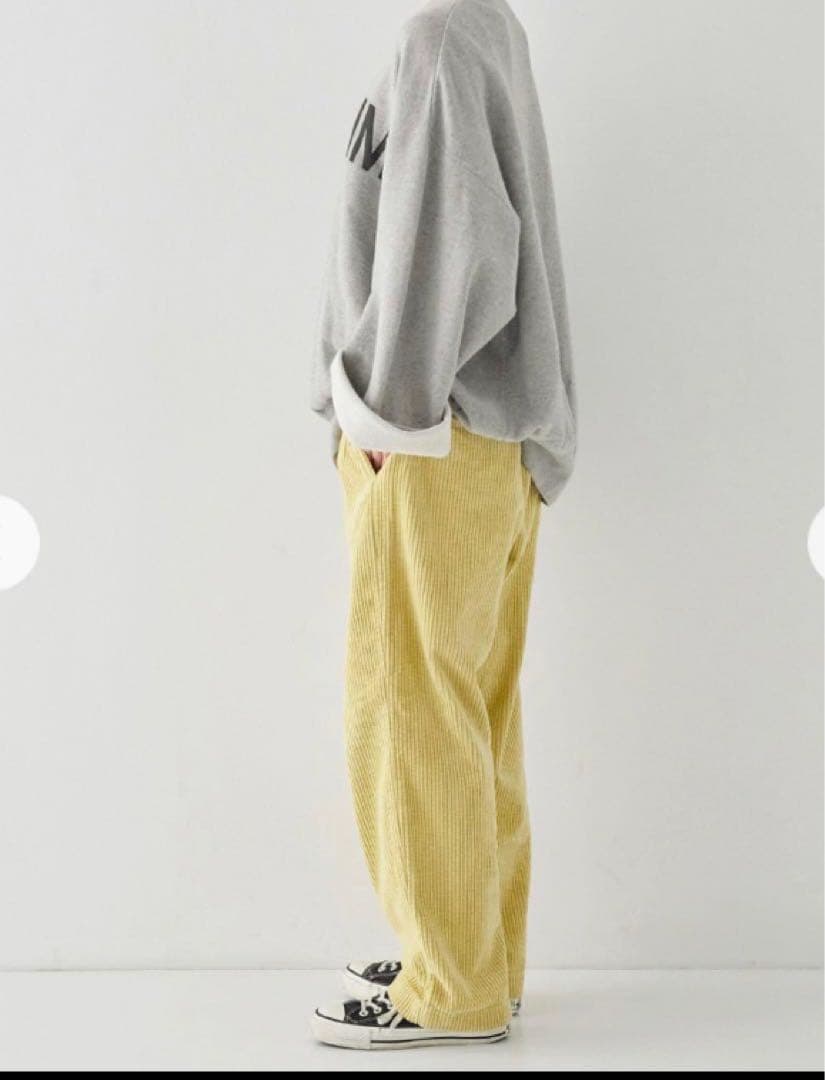 nest Robe 太畝コーデュロイイージーパンツ　レモン　美品