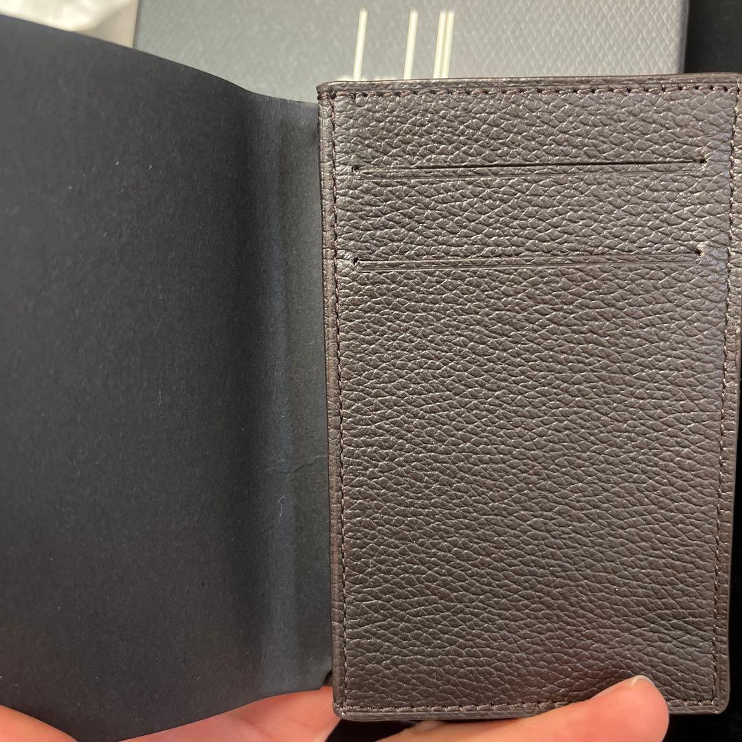 新品未使用　dunhill ダークブラウン 名刺入れ　ダンヒルカード入り