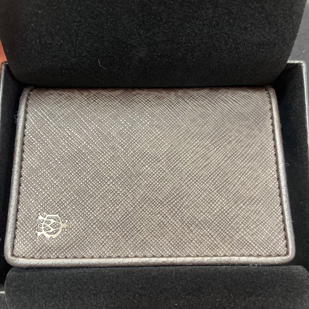 新品未使用　dunhill ダークブラウン 名刺入れ　ダンヒルカード入り