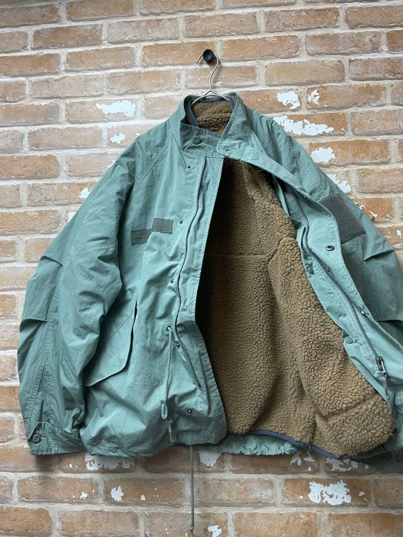 00s ミリタリージャケット　ライナー付き　ショートモッズコート　カーキ　古着