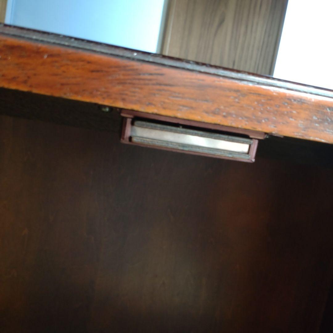 【カリモク】ダークブラウン　木製キャビネット オールドカリモク　電話台