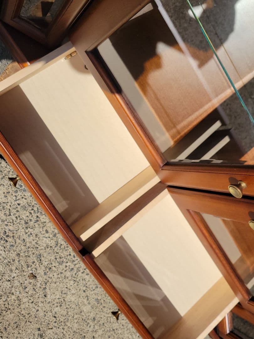 さやか 三陽家具工業 アドリア S-6 木製キャビネット 飾り棚 照明付き