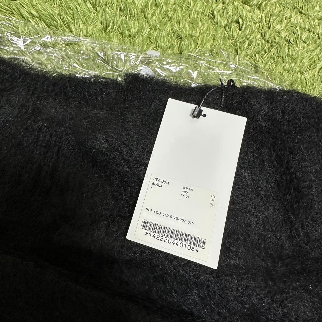 uniform experiment モヘア クルーネック セーター 黒 4