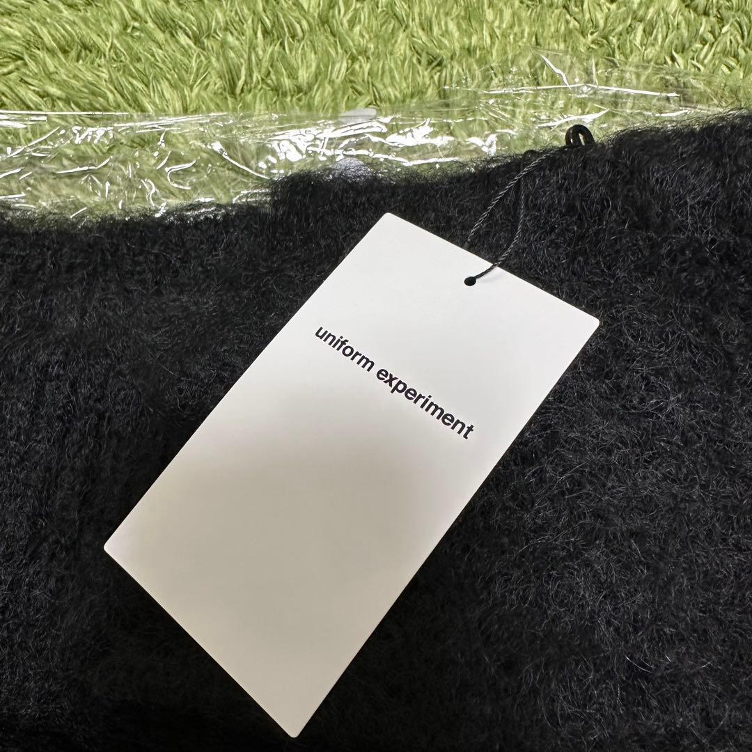 uniform experiment モヘア クルーネック セーター 黒 4