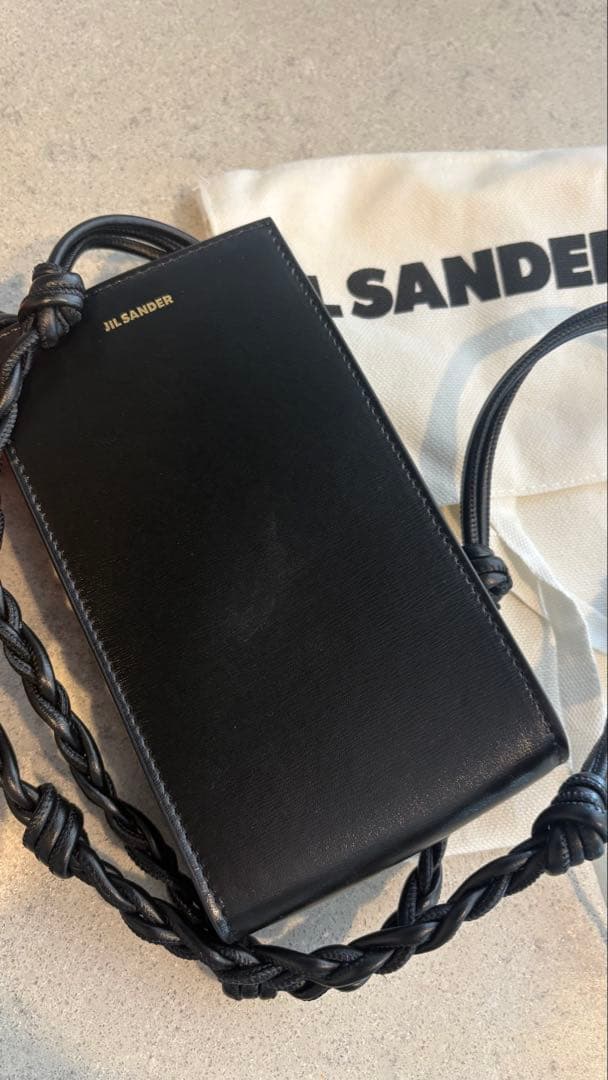 JIL SANDER ブラックショルダーバッグ