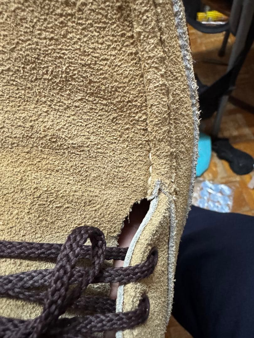 ベージュ スエード ラッセル　モカシン