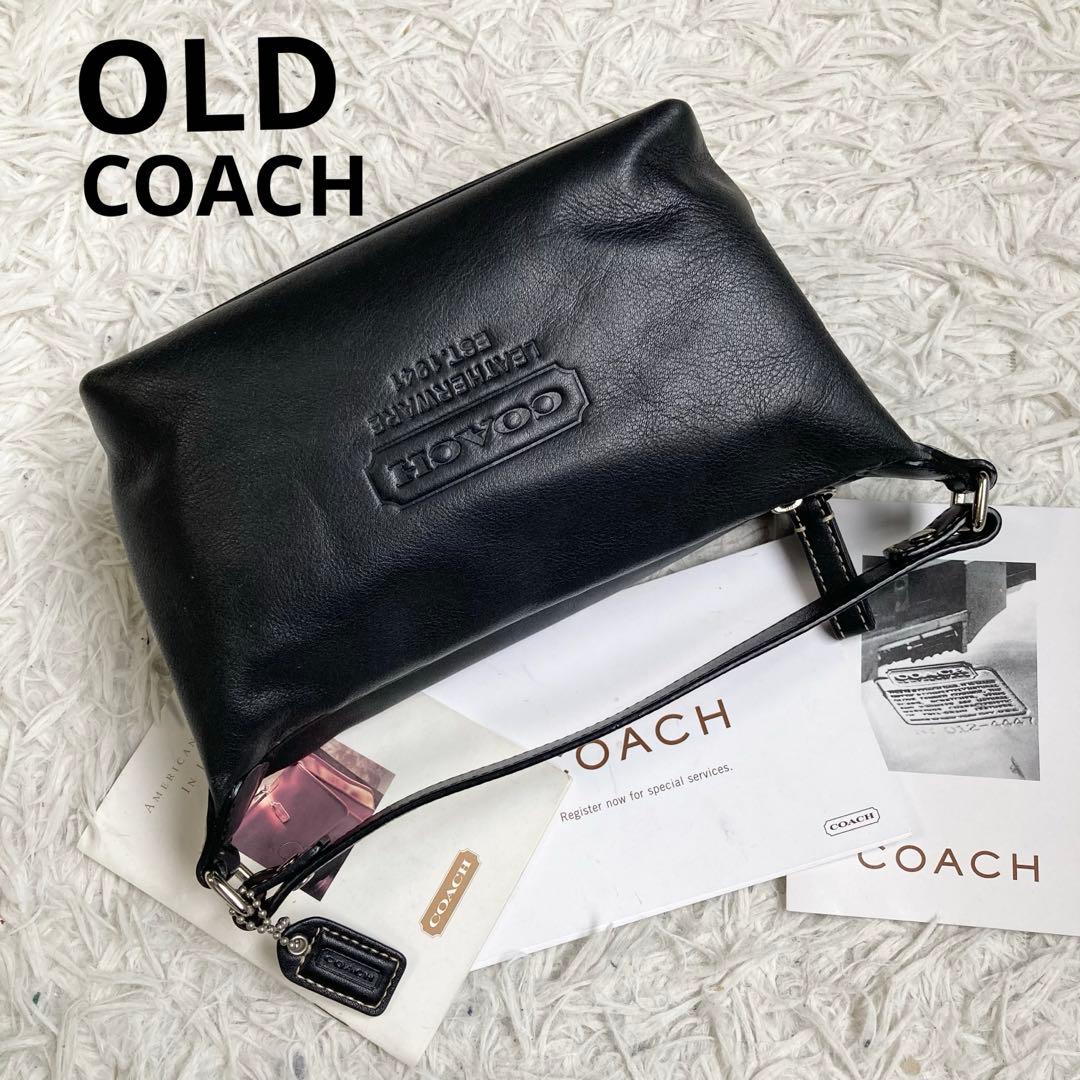 極美品 vintage coach old archive y2k 黒 ブラック