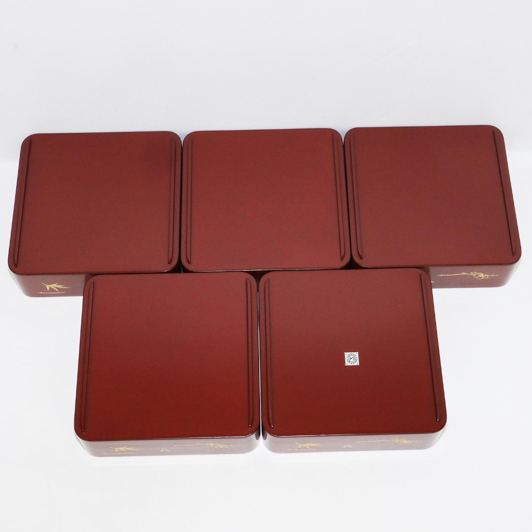 輪島塗 五ツ重 沈金 樽見清右衛門 大極上本堅地 五段重箱 能登 輪島 松竹梅