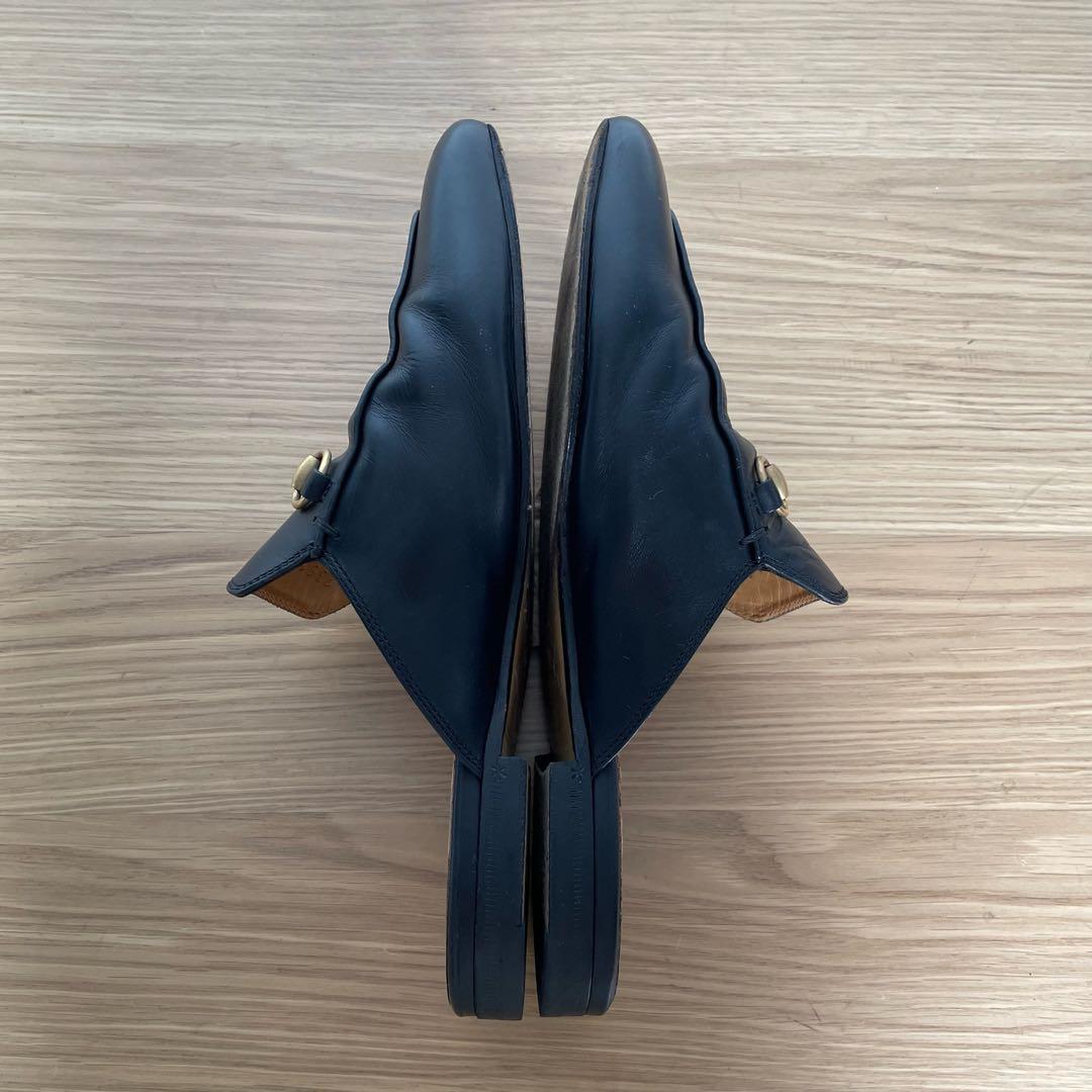 グッチ　プリンスタウン　ローファー　スリッポン　ホースビット　レザー　黒 39