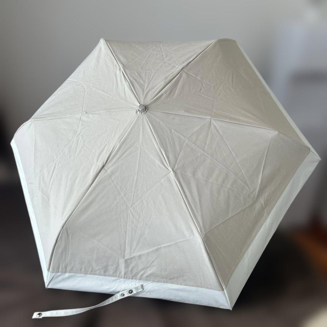 COKAGE+ 3段折りたたみ日傘 ラテベージュ×リリィホワイト