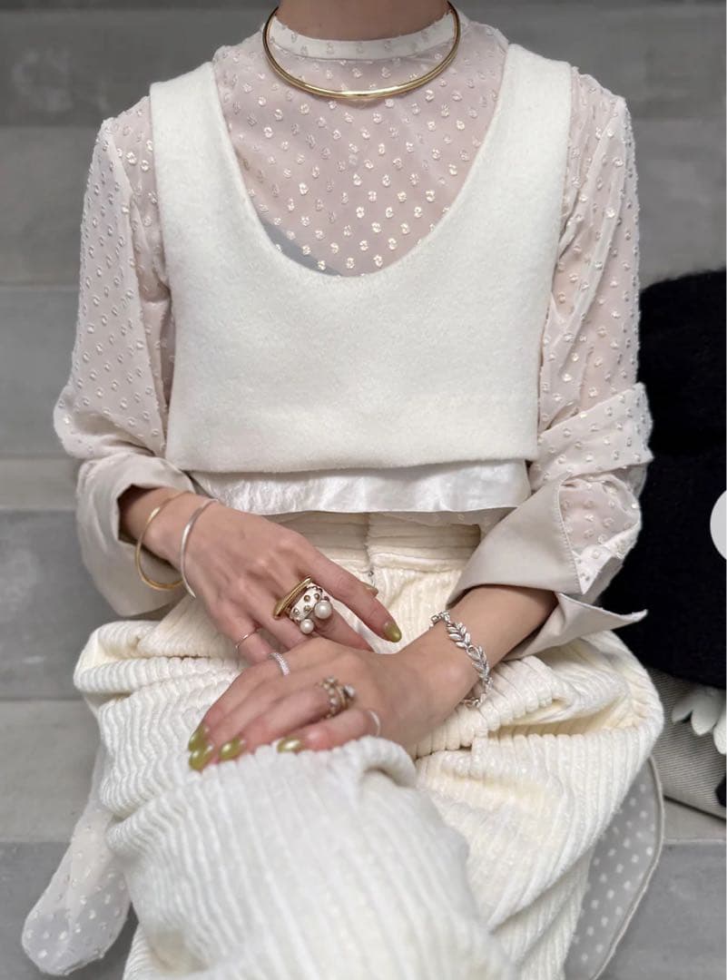 chieko+ lamb wool bistier ホワイト 36