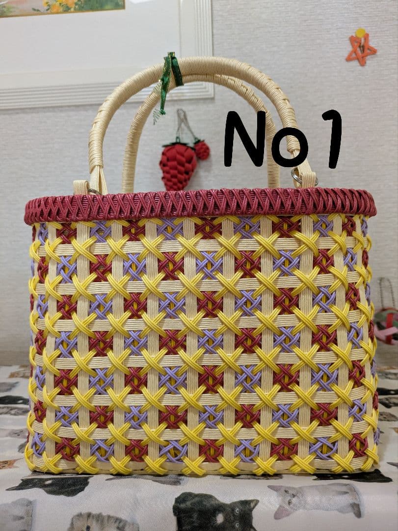 クラフトバンド かご かごバッグ もんじろうさま専用