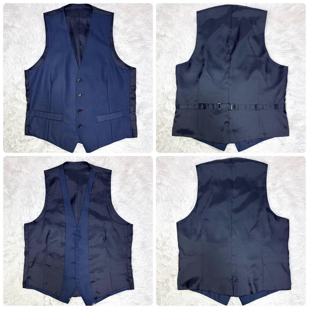 【3ピース✨】スーツセレクト ビジネススーツ セットアップ 紺 A5 フォーマル