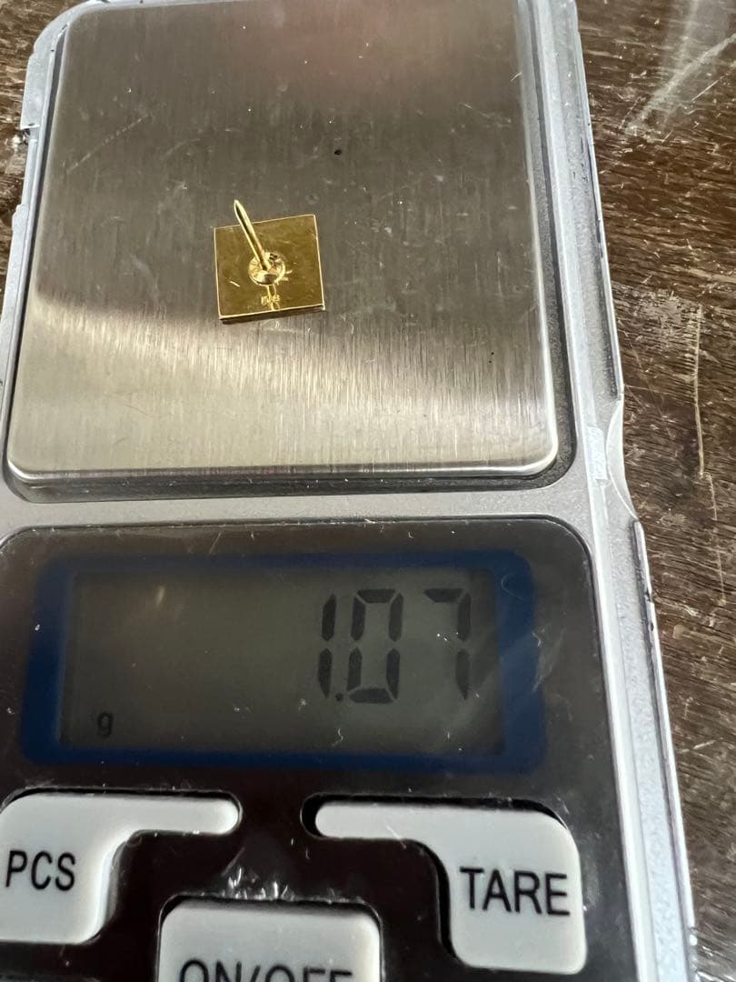 k18タイタック 重さ1.07g 中古品