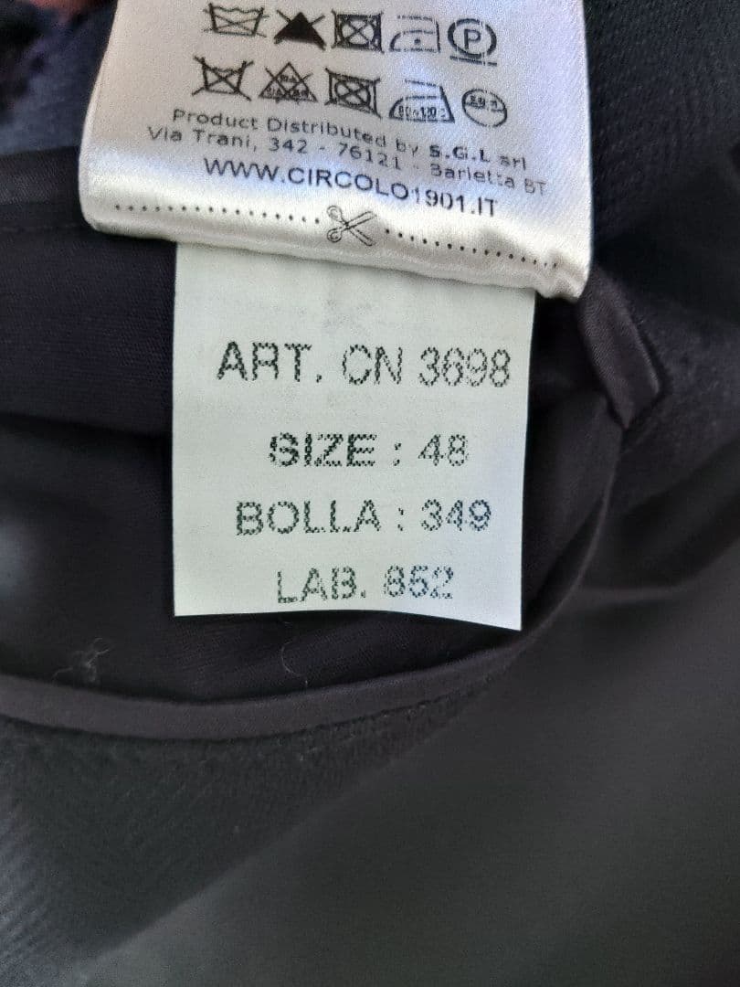 CIRCOLO 1901 テーラードジャケット　ブラック　ヘリンボーン