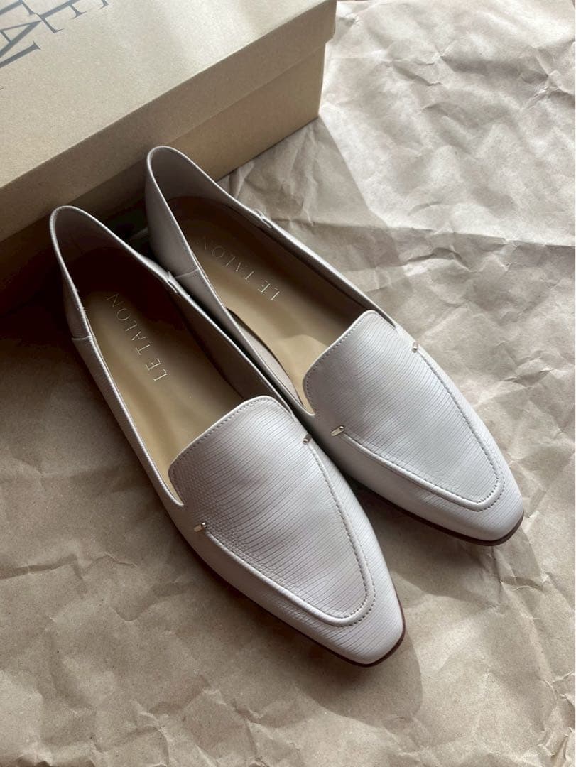 LE TALON スクエアステッチソフトローファー　インソール付き