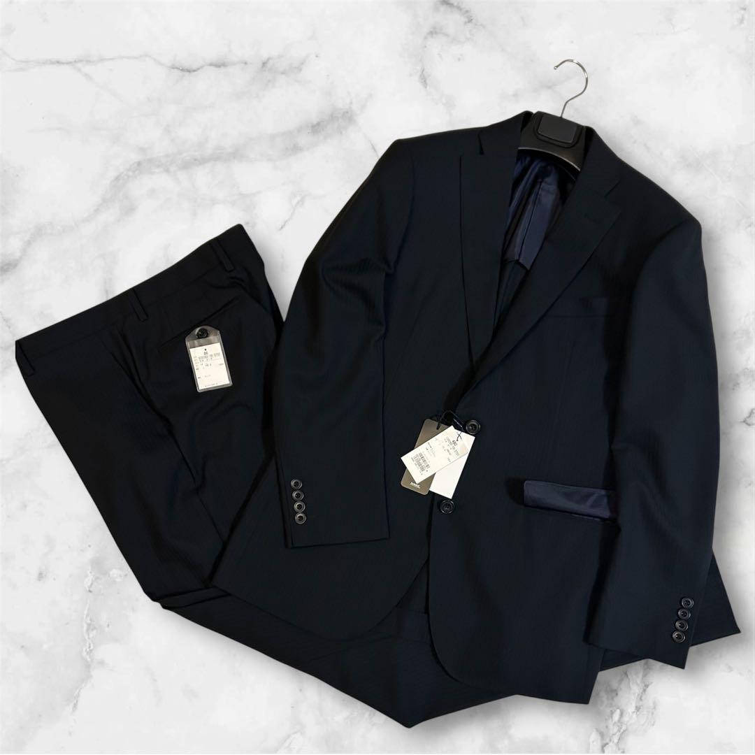 【新品】LONNER MAF NIKKE スーツ スーパー120s 黒 46C