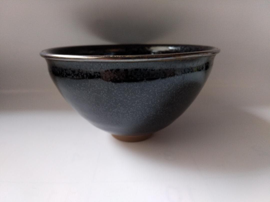 西尾香舟 作 油滴天目 茶碗 仕覆 市松宝尽し紋 茶道具 抹茶碗 共箱 新品