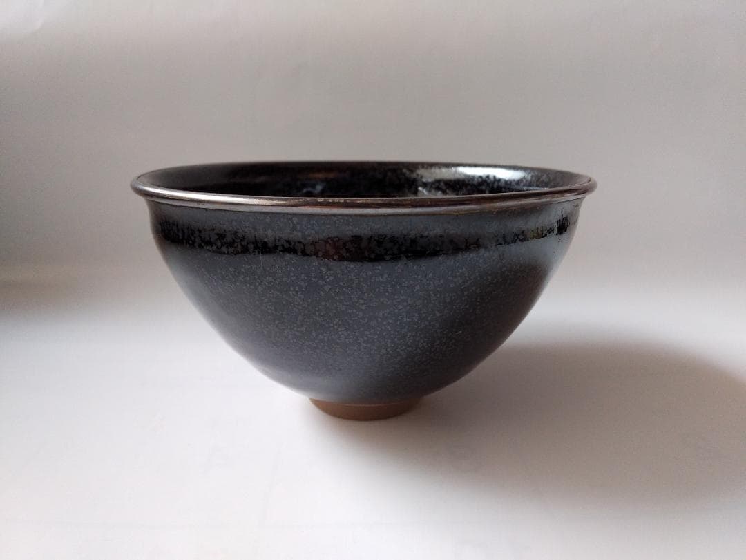 西尾香舟 作 油滴天目 茶碗 仕覆 市松宝尽し紋 茶道具 抹茶碗 共箱 新品