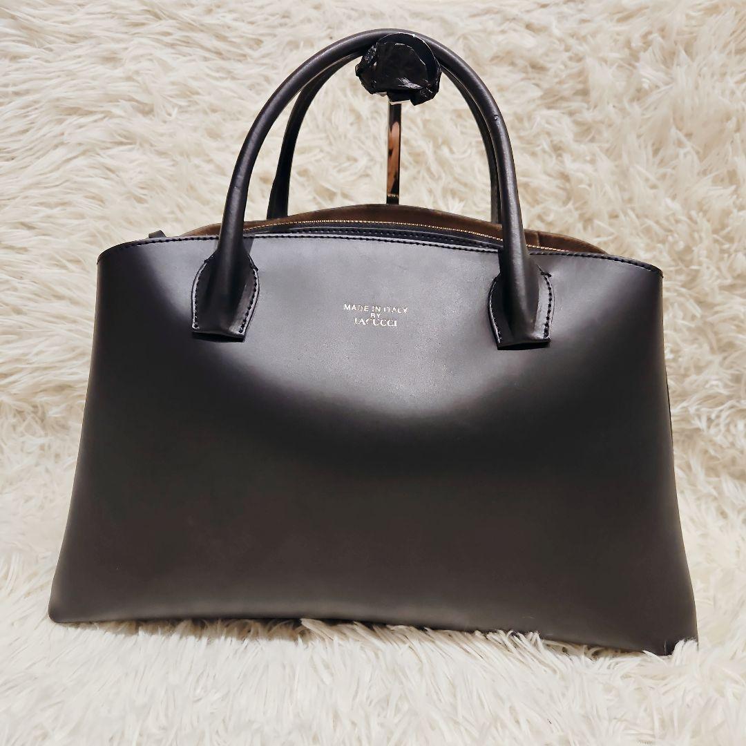 美品 イアクッチ 2way ハンドバッグ ショルダーバッグ ブラック ベラール