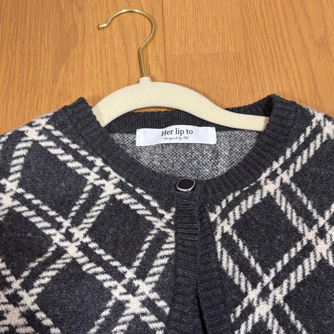 ワンピース Herlipto Pantheon Checked Knit Dress